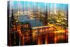 Urban Stretch Series - London with St. Paul's Cathedral and River Thames at Night-Philippe Hugonnard-Stretched Canvas