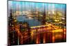 Urban Stretch Series - London with St. Paul's Cathedral and River Thames at Night-Philippe Hugonnard-Mounted Photographic Print