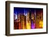 Urban Stretch Series - Manhattan and Times Square at Night - 42nd Street - New York-Philippe Hugonnard-Framed Photographic Print