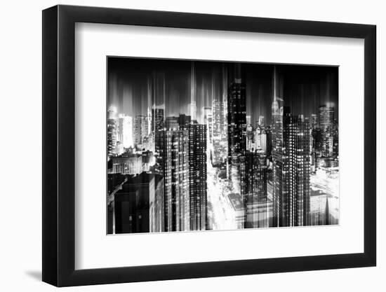 Urban Stretch Series - Manhattan and Times Square at Night - 42nd Street - New York-Philippe Hugonnard-Framed Photographic Print