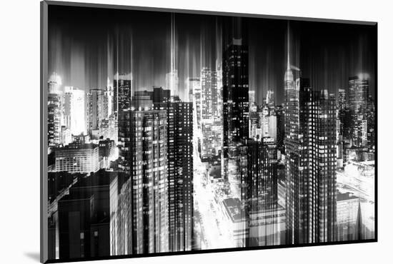 Urban Stretch Series - Manhattan and Times Square at Night - 42nd Street - New York-Philippe Hugonnard-Mounted Photographic Print