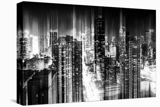 Urban Stretch Series - Manhattan and Times Square at Night - 42nd Street - New York-Philippe Hugonnard-Stretched Canvas