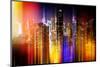 Urban Stretch Series - Manhattan and Times Square at Night - 42nd Street - New York-Philippe Hugonnard-Mounted Photographic Print