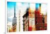 Urban Stretch Series - Manhattan Architecture with the Empire State Building - NYC-Philippe Hugonnard-Framed Photographic Print