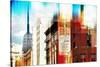 Urban Stretch Series - Manhattan Architecture with the Empire State Building - NYC-Philippe Hugonnard-Stretched Canvas