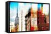 Urban Stretch Series - Manhattan Architecture with the Empire State Building - NYC-Philippe Hugonnard-Framed Stretched Canvas