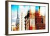 Urban Stretch Series - Manhattan Architecture with the Empire State Building - NYC-Philippe Hugonnard-Framed Photographic Print