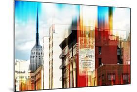 Urban Stretch Series - Manhattan Architecture with the Empire State Building - NYC-Philippe Hugonnard-Mounted Photographic Print