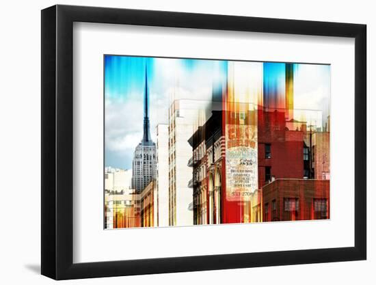 Urban Stretch Series - Manhattan Architecture with the Empire State Building - NYC-Philippe Hugonnard-Framed Photographic Print