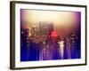 Urban Stretch Series - Manhattan at Misty Night with New Yorker Hotel - New York-Philippe Hugonnard-Framed Photographic Print