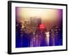 Urban Stretch Series - Manhattan at Misty Night with New Yorker Hotel - New York-Philippe Hugonnard-Framed Photographic Print