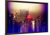 Urban Stretch Series - Manhattan at Misty Night with New Yorker Hotel - New York-Philippe Hugonnard-Framed Photographic Print