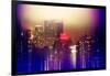 Urban Stretch Series - Manhattan at Misty Night with New Yorker Hotel - New York-Philippe Hugonnard-Framed Photographic Print