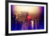 Urban Stretch Series - Manhattan at Misty Night with New Yorker Hotel - New York-Philippe Hugonnard-Framed Photographic Print