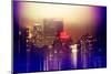 Urban Stretch Series - Manhattan at Misty Night with New Yorker Hotel - New York-Philippe Hugonnard-Mounted Photographic Print