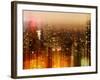 Urban Stretch Series - Manhattan at Night - New Yorker Hotel Sign - New York City-Philippe Hugonnard-Framed Photographic Print