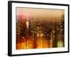 Urban Stretch Series - Manhattan at Night - New Yorker Hotel Sign - New York City-Philippe Hugonnard-Framed Photographic Print