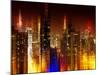 Urban Stretch Series - Manhattan at Night - Times Square - New York-Philippe Hugonnard-Mounted Photographic Print