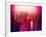 Urban Stretch Series - Manhattan at Pink Misty Night with New Yorker Hotel - New York-Philippe Hugonnard-Framed Photographic Print