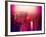 Urban Stretch Series - Manhattan at Pink Misty Night with New Yorker Hotel - New York-Philippe Hugonnard-Framed Photographic Print