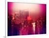 Urban Stretch Series - Manhattan at Pink Misty Night with New Yorker Hotel - New York-Philippe Hugonnard-Framed Photographic Print