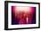 Urban Stretch Series - Manhattan at Pink Misty Night with New Yorker Hotel - New York-Philippe Hugonnard-Framed Photographic Print