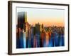 Urban Stretch Series - Manhattan at Sunset - New Yorker Hotel - New York-Philippe Hugonnard-Framed Photographic Print