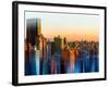 Urban Stretch Series - Manhattan at Sunset - New Yorker Hotel - New York-Philippe Hugonnard-Framed Photographic Print