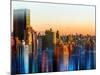 Urban Stretch Series - Manhattan at Sunset - New Yorker Hotel - New York-Philippe Hugonnard-Mounted Photographic Print