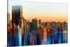 Urban Stretch Series - Manhattan at Sunset - New Yorker Hotel - New York-Philippe Hugonnard-Stretched Canvas