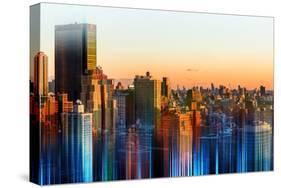 Urban Stretch Series - Manhattan at Sunset - New Yorker Hotel - New York-Philippe Hugonnard-Stretched Canvas