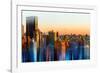 Urban Stretch Series - Manhattan at Sunset - New Yorker Hotel - New York-Philippe Hugonnard-Framed Photographic Print