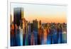 Urban Stretch Series - Manhattan at Sunset - New Yorker Hotel - New York-Philippe Hugonnard-Framed Photographic Print