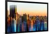 Urban Stretch Series - Manhattan at Sunset - New Yorker Hotel - New York-Philippe Hugonnard-Framed Photographic Print