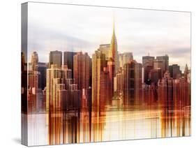 Urban Stretch Series - Manhattan Skyscrapers with the Chrysler Building - New York-Philippe Hugonnard-Stretched Canvas