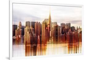 Urban Stretch Series - Manhattan Skyscrapers with the Chrysler Building - New York-Philippe Hugonnard-Framed Photographic Print