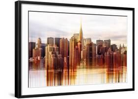 Urban Stretch Series - Manhattan Skyscrapers with the Chrysler Building - New York-Philippe Hugonnard-Framed Photographic Print