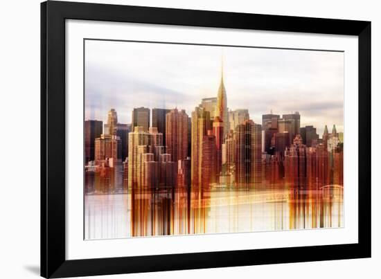 Urban Stretch Series - Manhattan Skyscrapers with the Chrysler Building - New York-Philippe Hugonnard-Framed Photographic Print