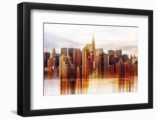 Urban Stretch Series - Manhattan Skyscrapers with the Chrysler Building - New York-Philippe Hugonnard-Framed Photographic Print