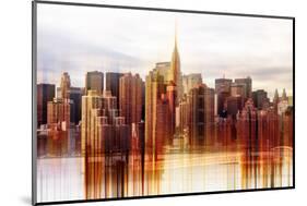 Urban Stretch Series - Manhattan Skyscrapers with the Chrysler Building - New York-Philippe Hugonnard-Mounted Photographic Print