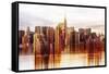 Urban Stretch Series - Manhattan Skyscrapers with the Chrysler Building - New York-Philippe Hugonnard-Framed Stretched Canvas