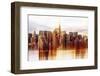 Urban Stretch Series - Manhattan Skyscrapers with the Chrysler Building - New York-Philippe Hugonnard-Framed Premium Photographic Print