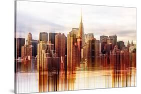 Urban Stretch Series - Manhattan Skyscrapers with the Chrysler Building - New York-Philippe Hugonnard-Stretched Canvas