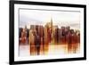 Urban Stretch Series - Manhattan Skyscrapers with the Chrysler Building - New York-Philippe Hugonnard-Framed Photographic Print