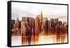 Urban Stretch Series - Manhattan Skyscrapers with the Chrysler Building - New York-Philippe Hugonnard-Framed Stretched Canvas