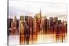 Urban Stretch Series - Manhattan Skyscrapers with the Chrysler Building - New York-Philippe Hugonnard-Stretched Canvas