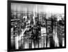 Urban Stretch Series - Skyline of Manhattan by Night - New York-Philippe Hugonnard-Framed Photographic Print