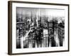 Urban Stretch Series - Skyline of Manhattan by Night - New York-Philippe Hugonnard-Framed Photographic Print