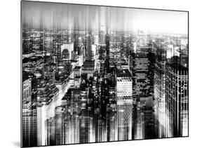 Urban Stretch Series - Skyline of Manhattan by Night - New York-Philippe Hugonnard-Mounted Photographic Print