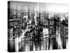 Urban Stretch Series - Skyline of Manhattan by Night - New York-Philippe Hugonnard-Stretched Canvas